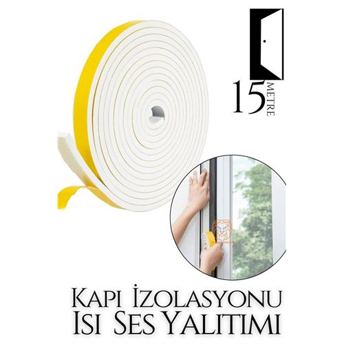 Kapı Ses Isı Yalıtım Sünger Bant 15 METRE Kapı Ses Isı Yalıtım Sünger Bant 15 METRE