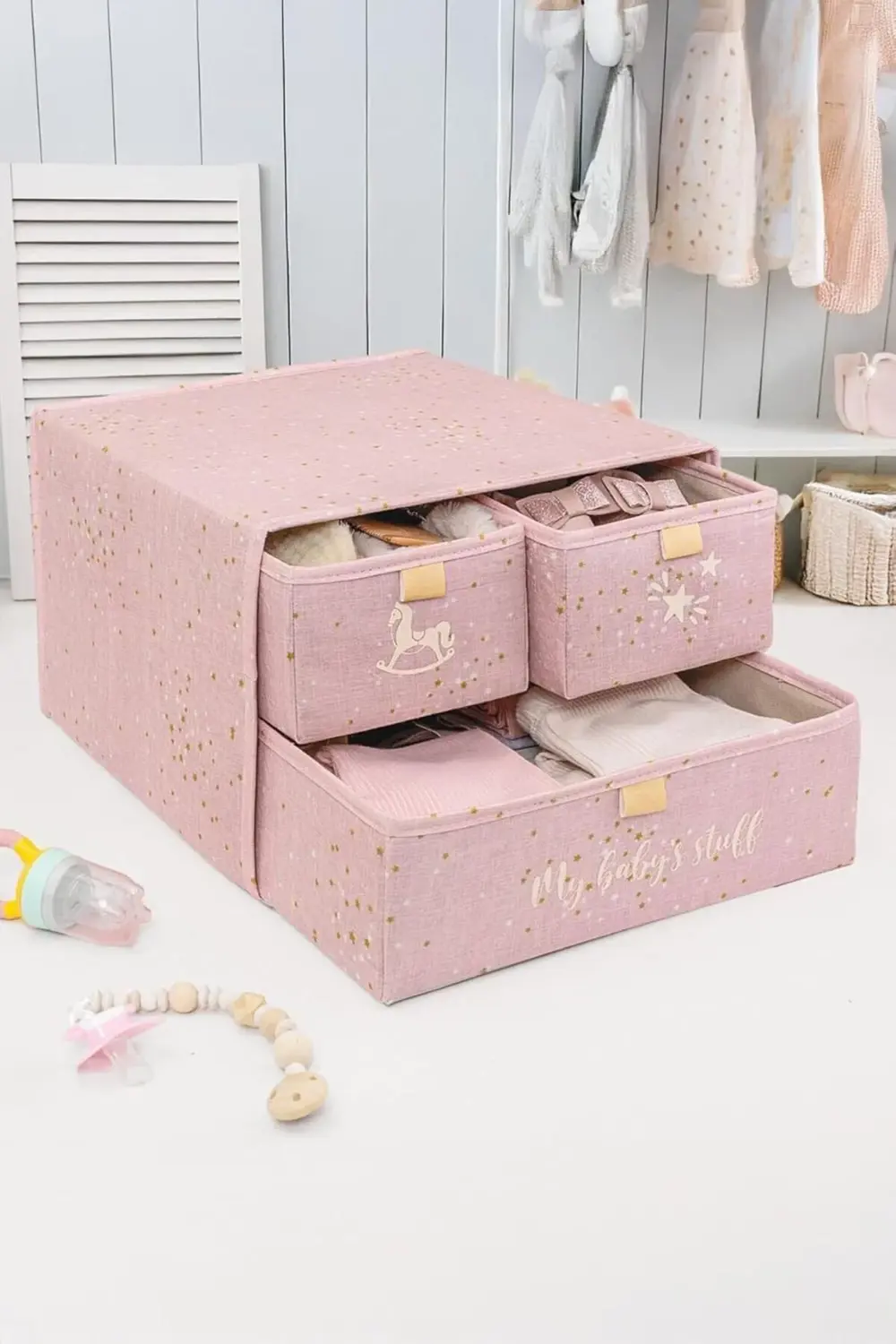 Kapısı Baby 3 Bölmeli Katlanabilir Çekmece - Bebek Odası Organize