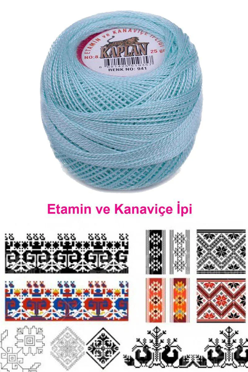 Kaplan Etamin İpi 8 No 941 Royaleks - Kanaviçe Dikiş İpi