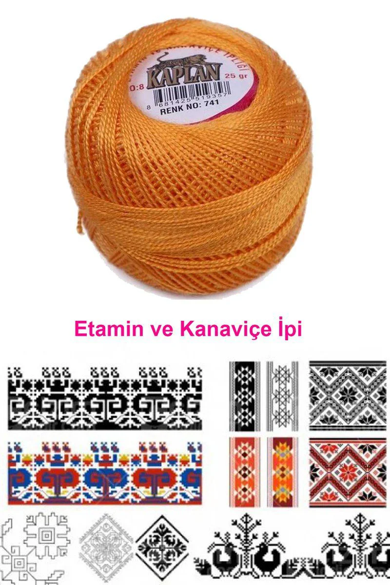 Kaplan Etamin Kanaviçe İpi 8 No – 741 Royaleks Renk, Yüksek Kalite Dantel İpi Fiyatı, Yorumları ve Özellikleri