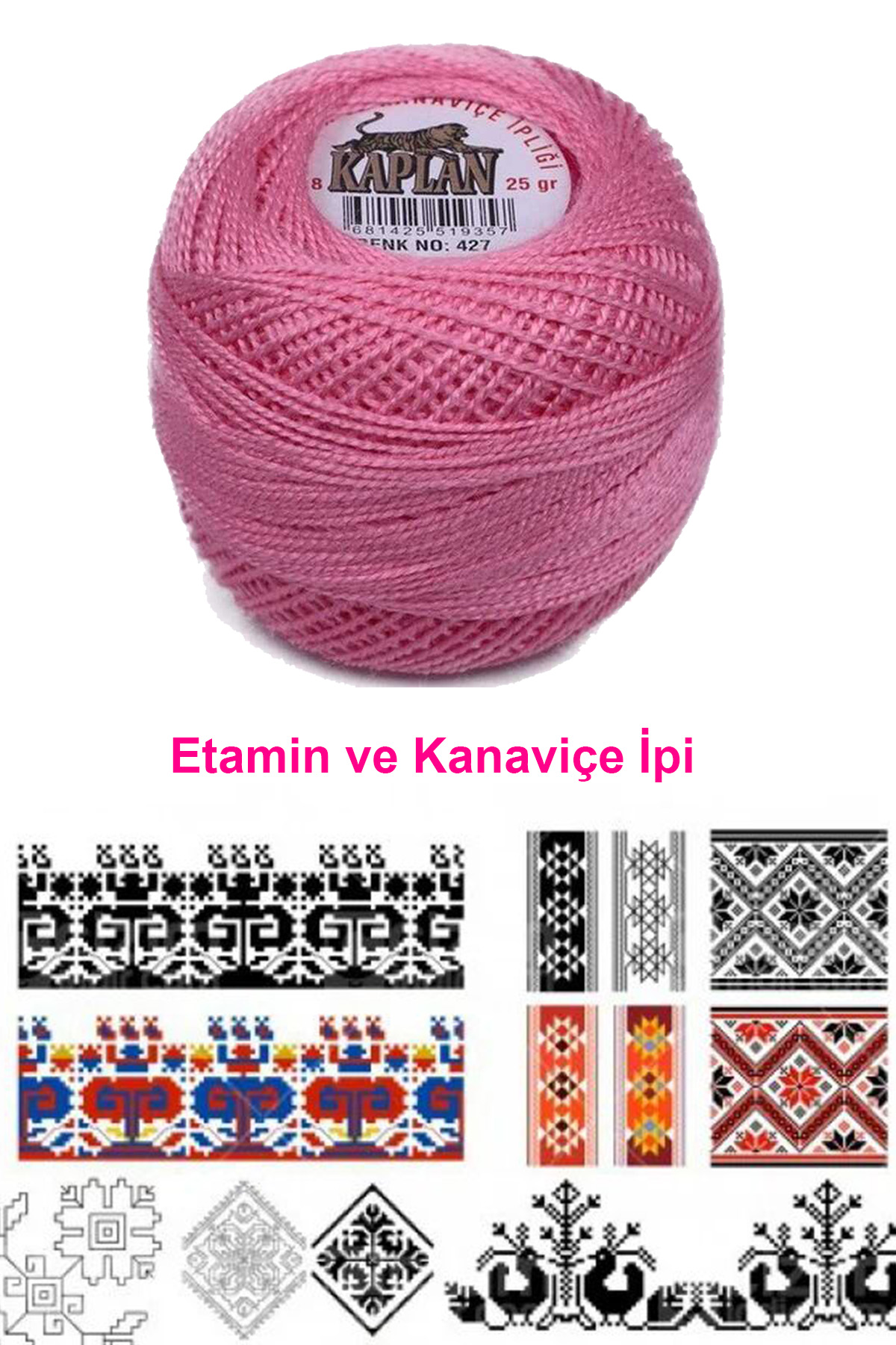 Just Cheap Store Kaplan Etamin Ve Kanaviçe İpi 8 No Kod/Renk: 427 -