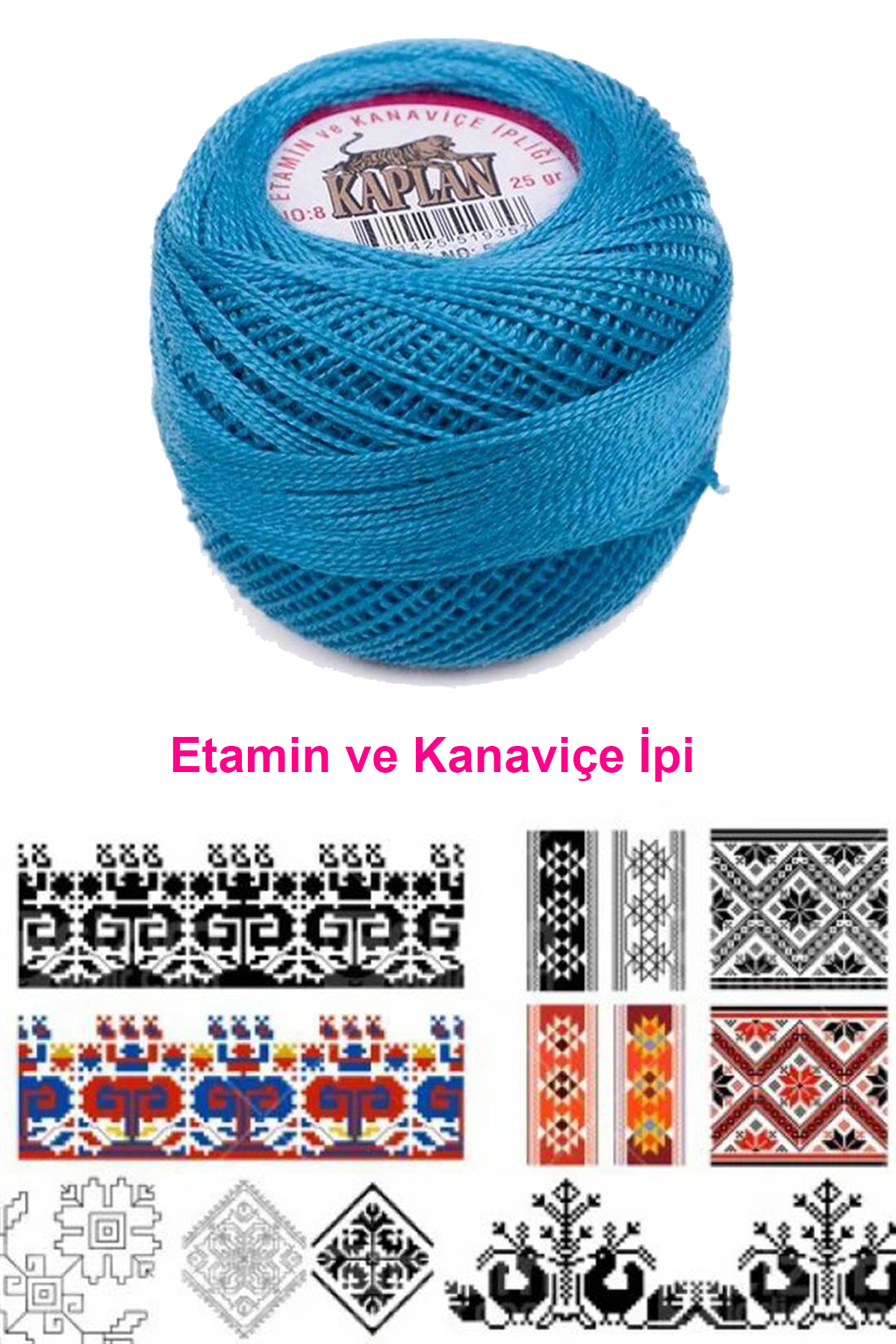 Just Cheap Store Kaplan Etamin Ve Kanaviçe İpi 8 No Kod/Renk: 518 -