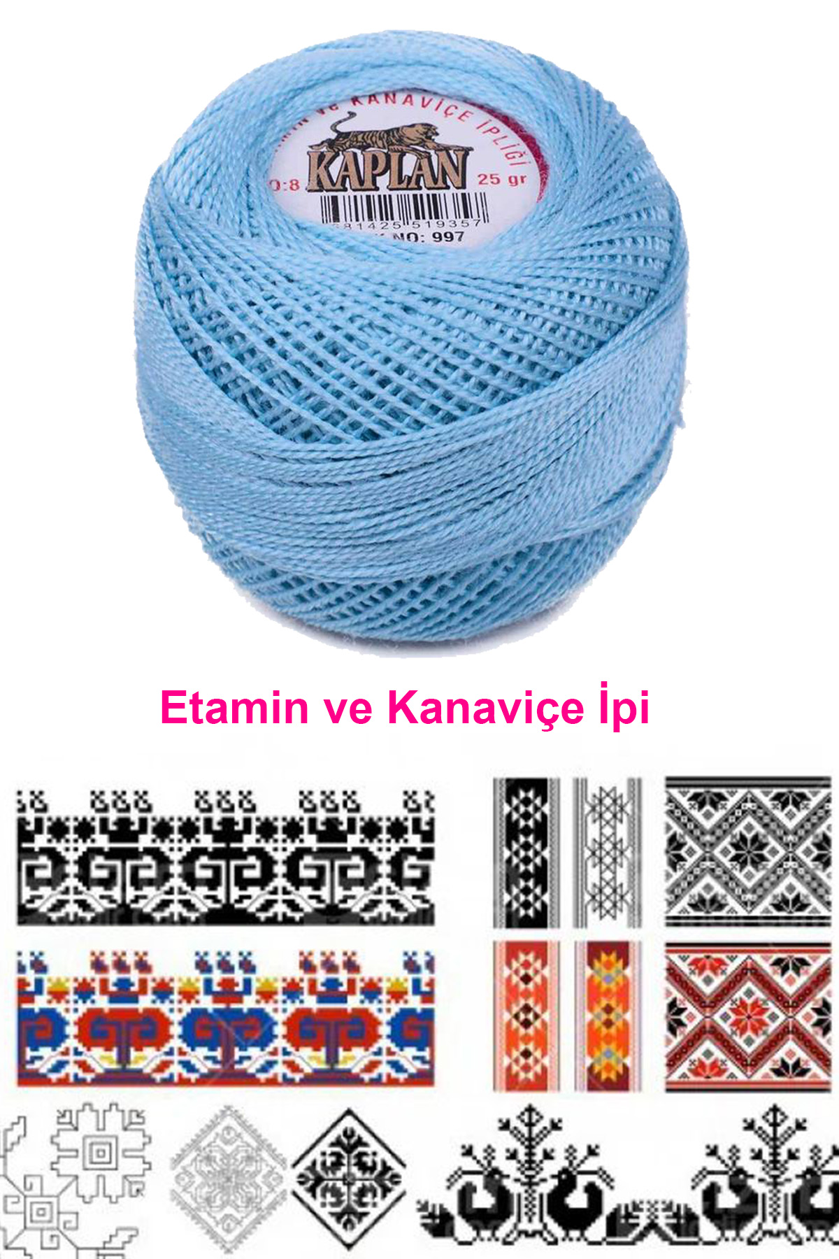 Just Cheap Store Kaplan Etamin Ve Kanaviçe İpi 8 No Kod/Renk: 997 -