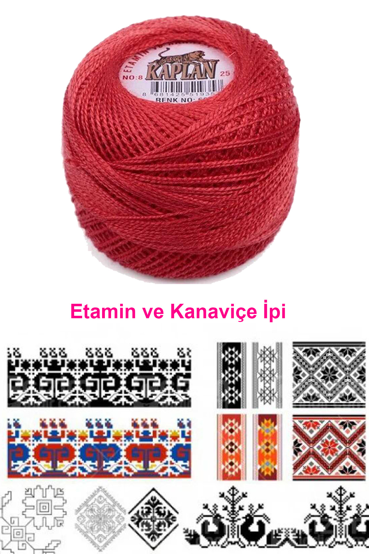 Just Cheap Store Kaplan Etamin Ve Kanaviçe İpi 8 No Kod/Renk: 666 -