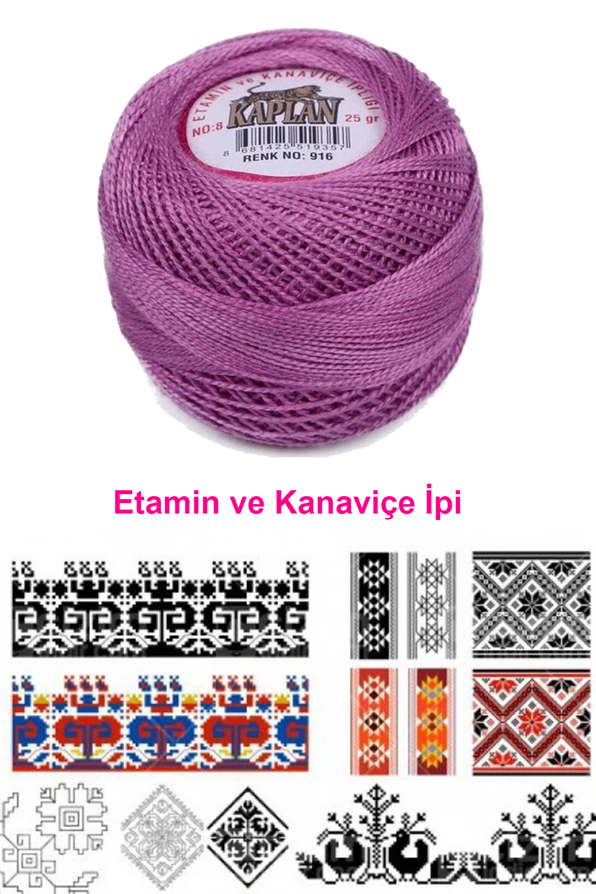 Just Cheap Store Kaplan Etamin Ve Kanaviçe İpi 8 No Kod/Renk: 916 -