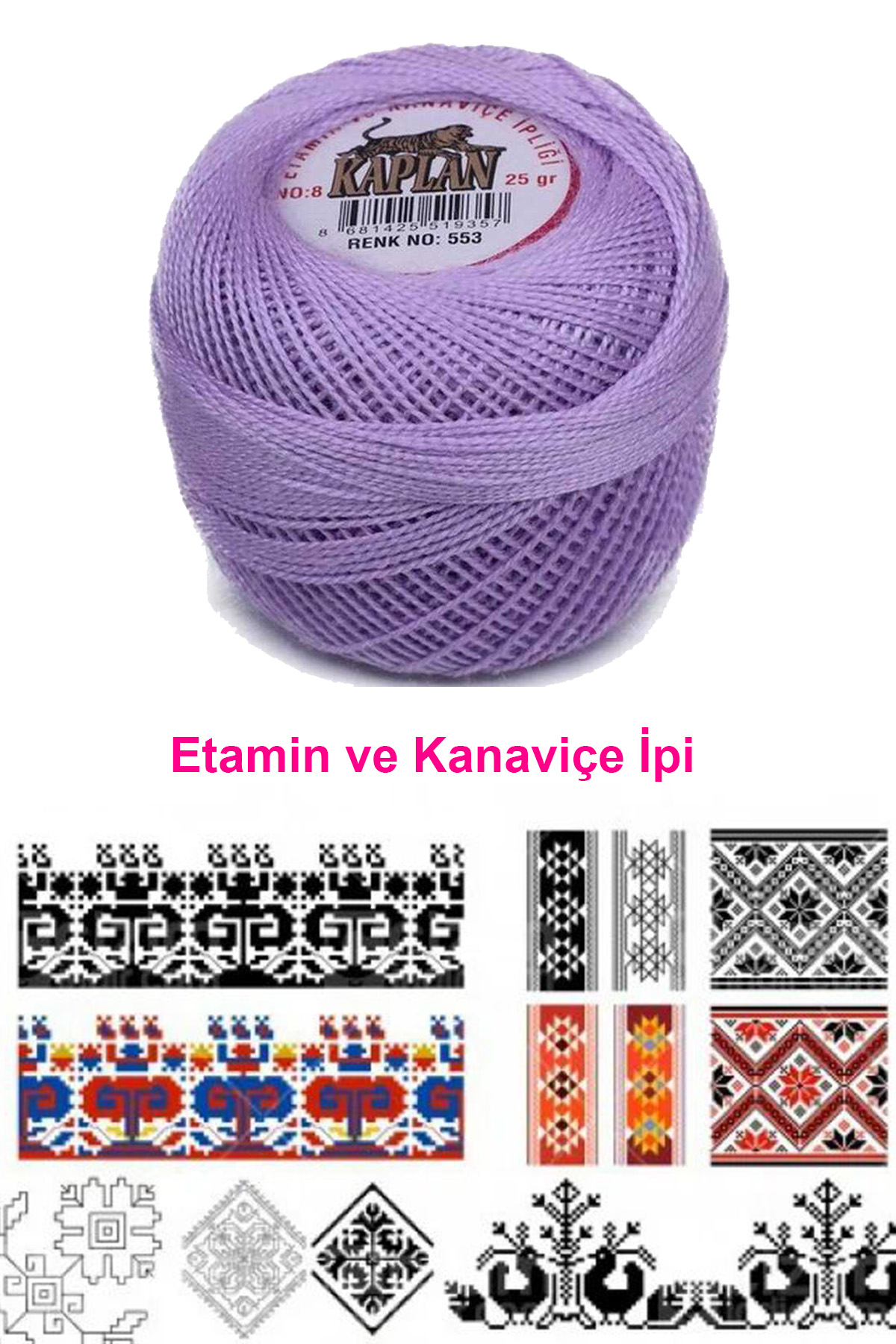 Just Cheap Store Kaplan Etamin Ve Kanaviçe İpi 8 No Kod/Renk: 553 -
