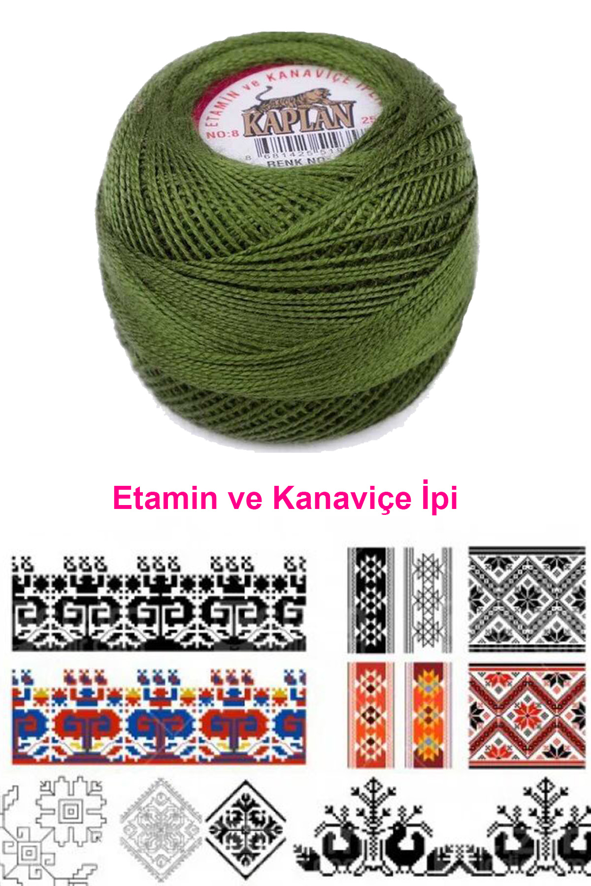 Just Cheap Store Kaplan Etamin Ve Kanaviçe İpi 8 No Kod/Renk: 116 -