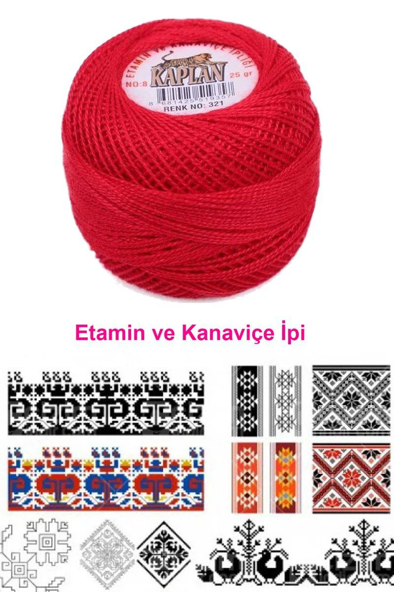 Kaplan Etamin Ve Kanaviçe İpi 8 No - Kod/Renk 321 Royaleks Kaplan Etamin Ve Kanaviçe İpi 8 No - Kod/Renk 321 Royaleks