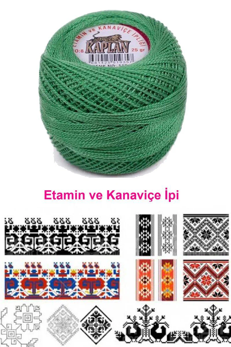 Kaplan Etamin ve Kanaviçe İpi 8 No – Royaleks 110 Kodlu Çapraz Dikiş İpi Fiyatı, Yorumları ve Özellikleri