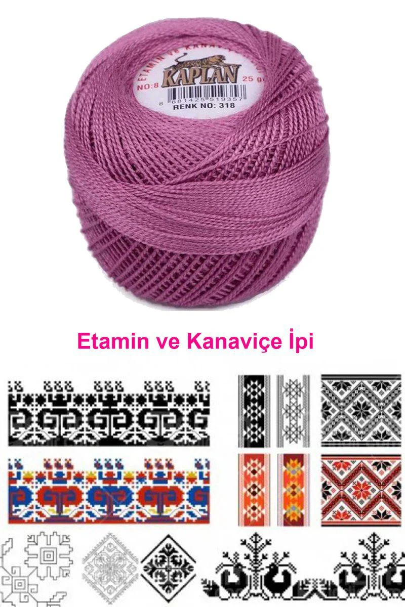 Kaplan Etamin Ve Kanaviçe İpi 8 Numara - 318 Royaleks