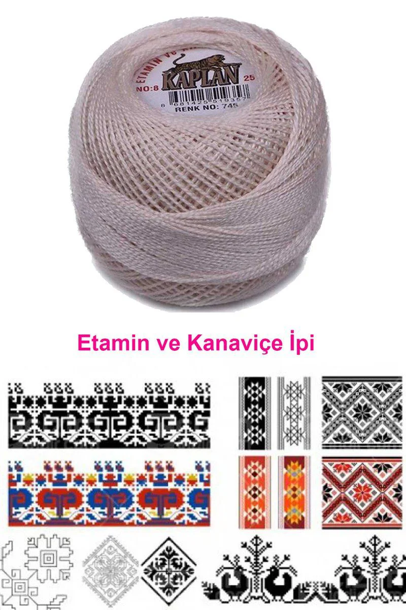 Kaplan Etamin Ve Kanaviçe İpi 8 No - Kod 745 Royaleks Fiyatı, Yorumları ve Özellikleri