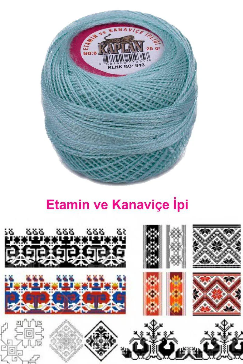 Kaplan Etamin ve Kanaviçe İpi 8 Numara - 943 Royaleks | El İşleri İşi İpi