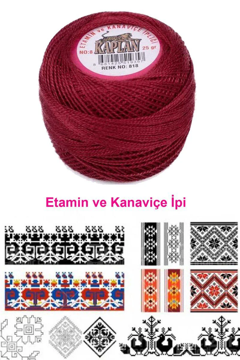 Kaplan Etamin Ve Kanaviçe İpi 8 Numara - 818 Royaleks Fiyatı, Yorumları ve Özellikleri