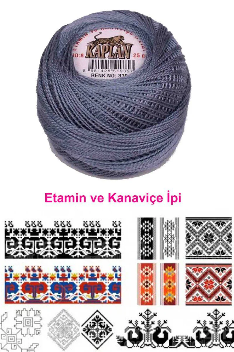 Kaplan Etamin ve Kanaviçe İpi 8 No – 319 Royaleks Renk Nakış İpi
