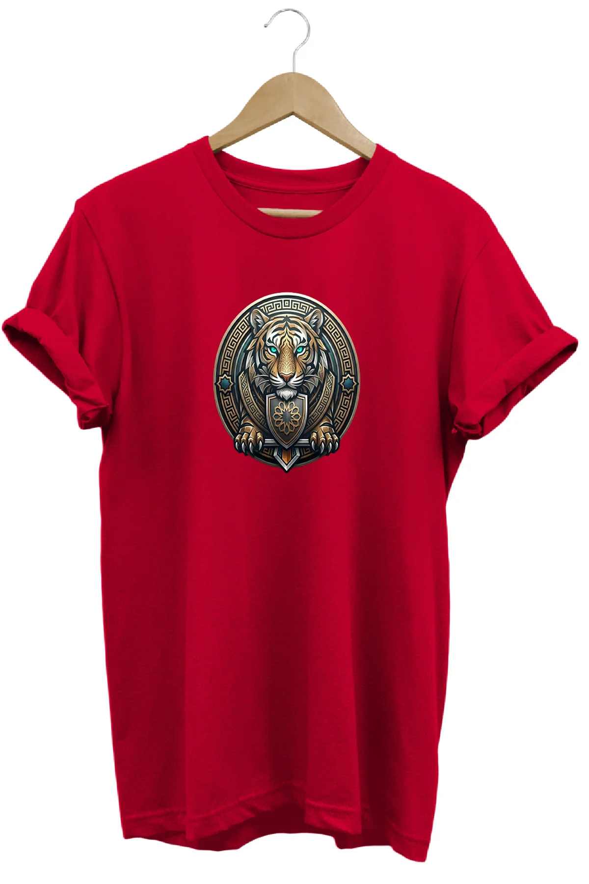 Kaplan Figürlü Özel Tasarım Tişört T-shirt