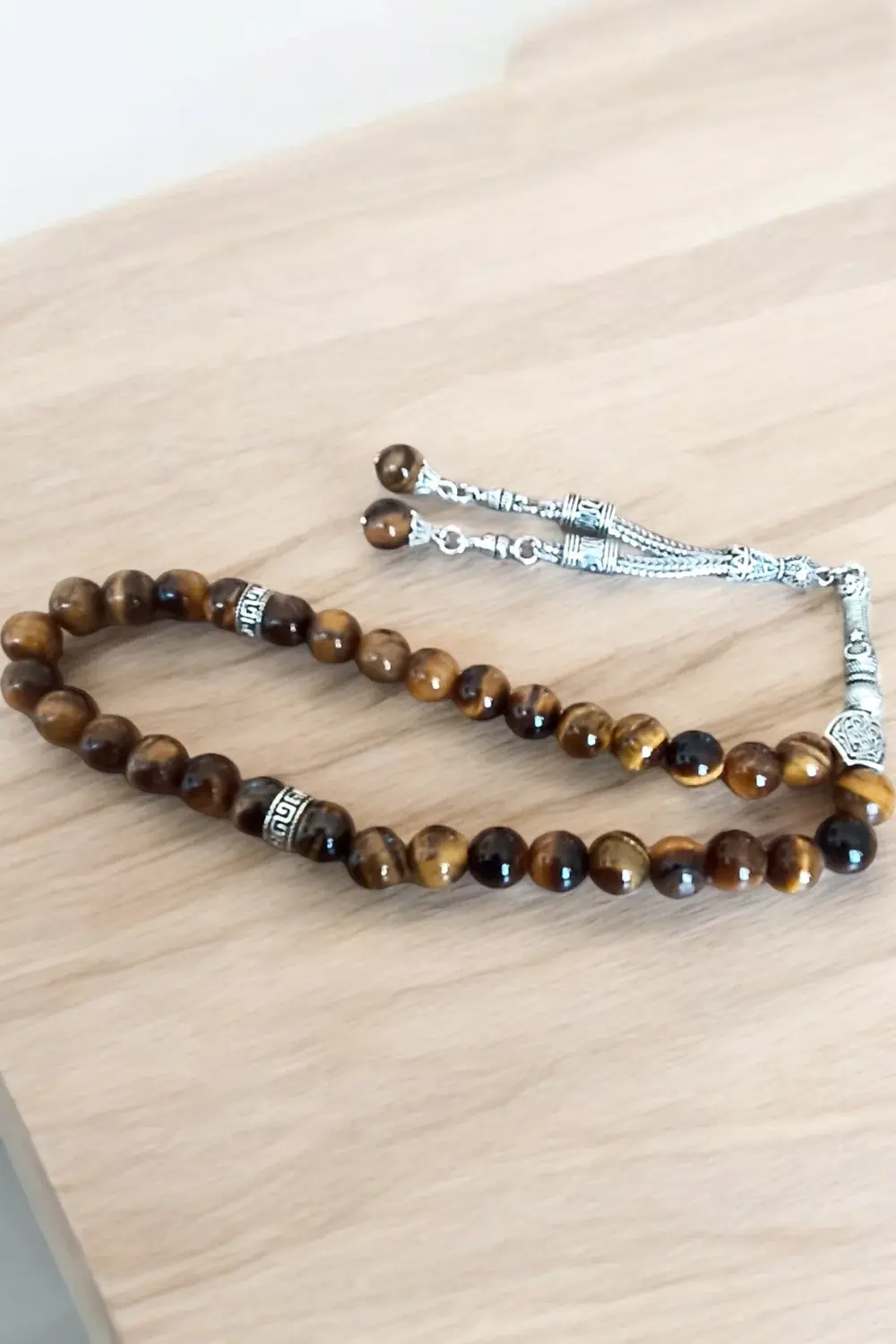 Kaplan Gözü Tesbih 33'lük Tesbih A+++ KALİTE Doğal Taş Tesbih Ser