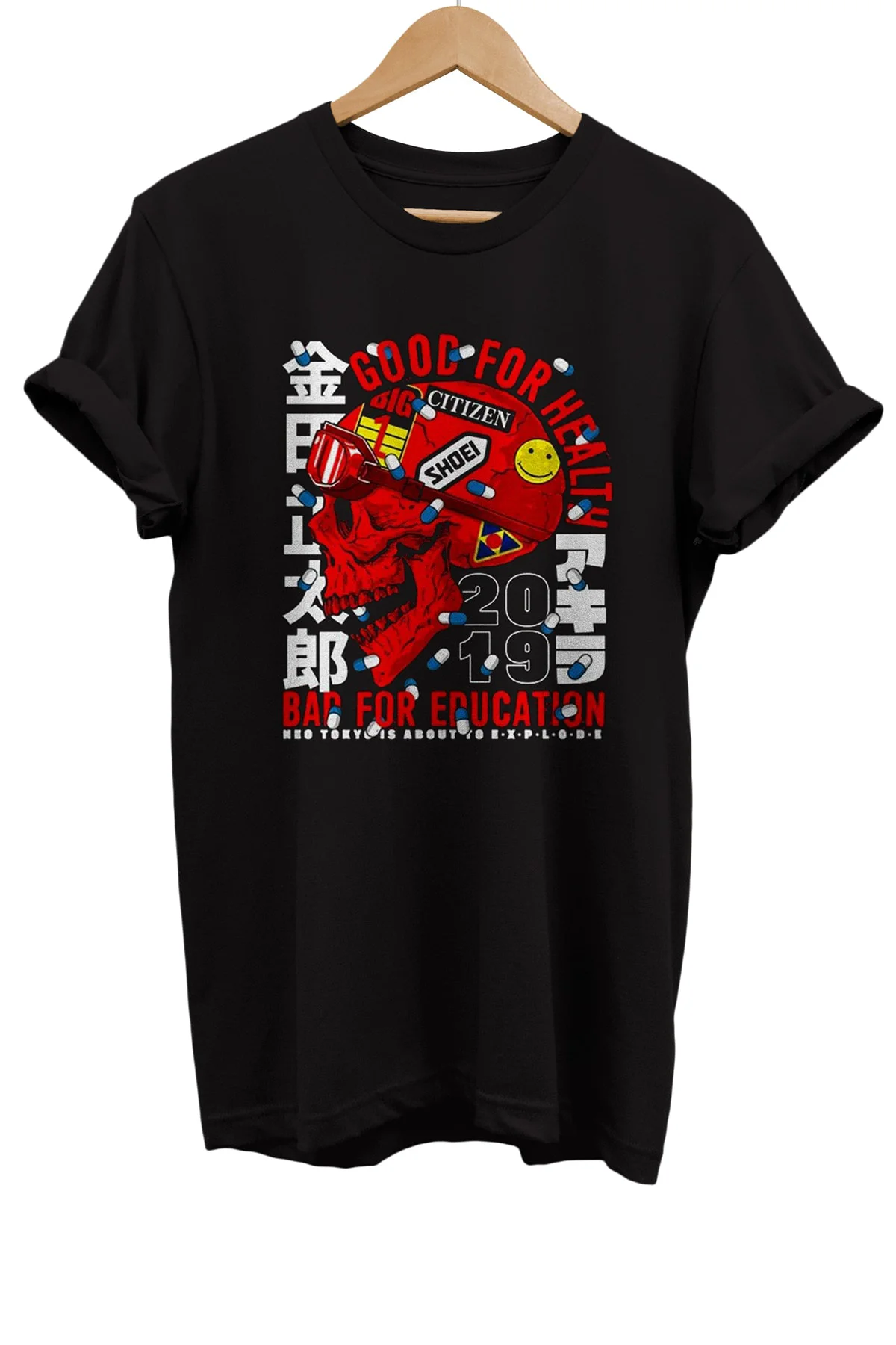 Kapsül Baskılı %100 Pamuk Oversize T-shirt