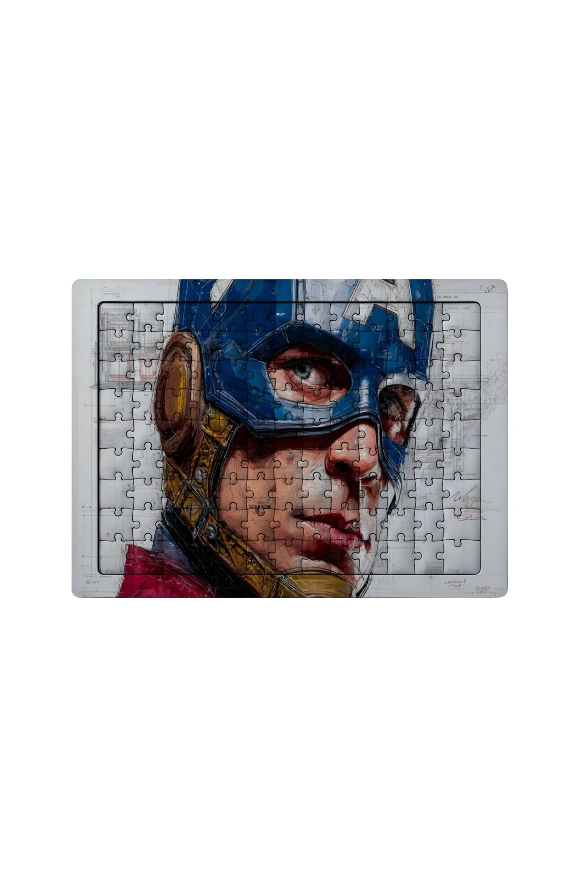 Kaptan Amerika 99 Parça Ayaklı Puzzle – Dekoratif Çocuk Yapbozu 028