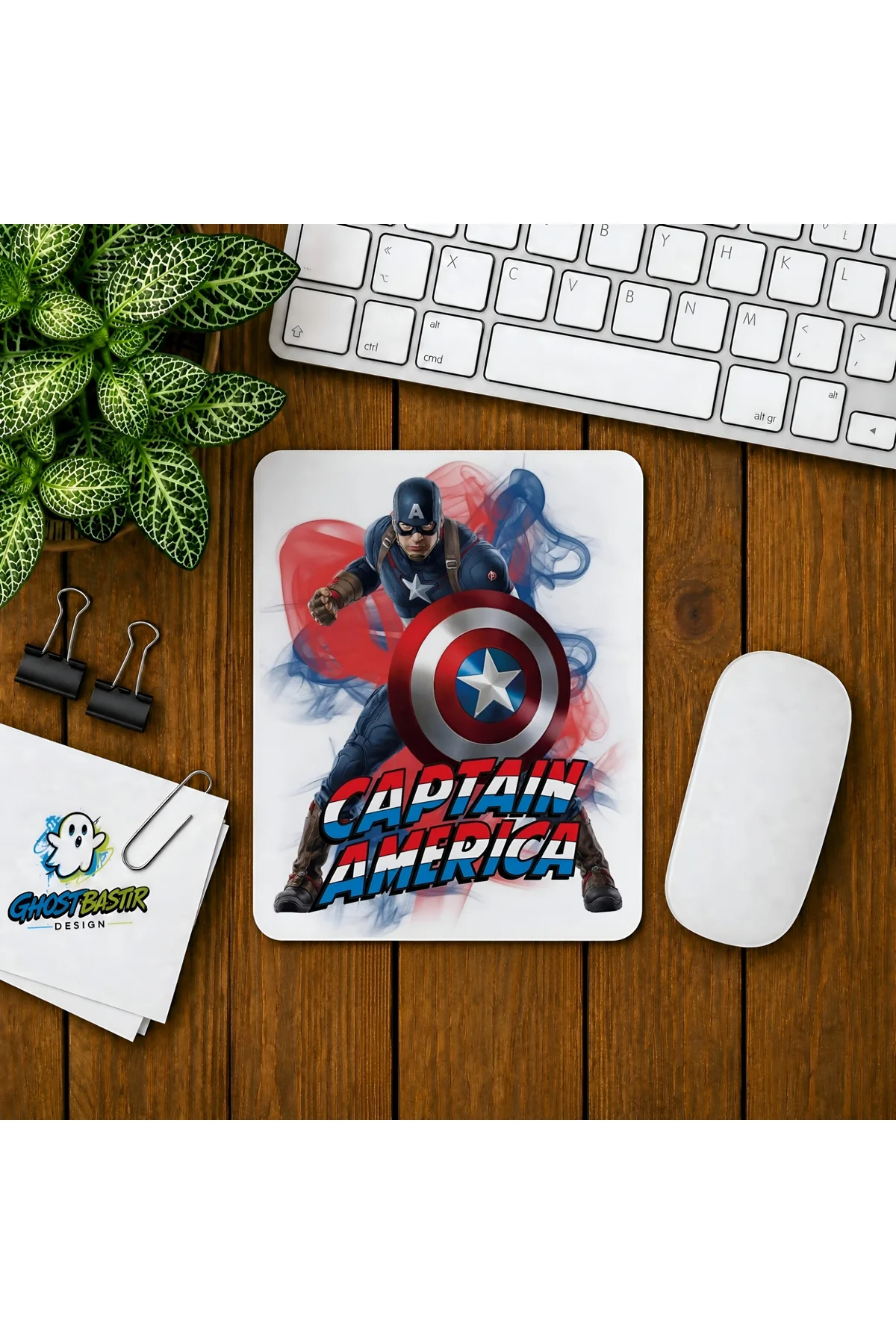 Kaptan Amerika Baskılı Oyuncu Mousepad 0111
