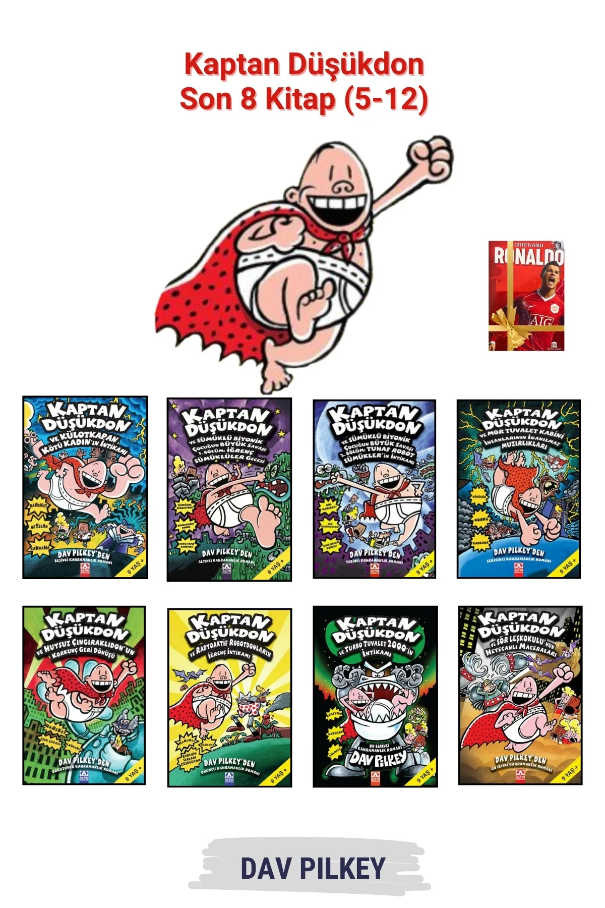 Kaptan Düşükdon Serisi Son 8 Kitap (5-12), Dav PILKEY, Çocuk Çizg Fiyatı, Yorumları ve Özellikleri