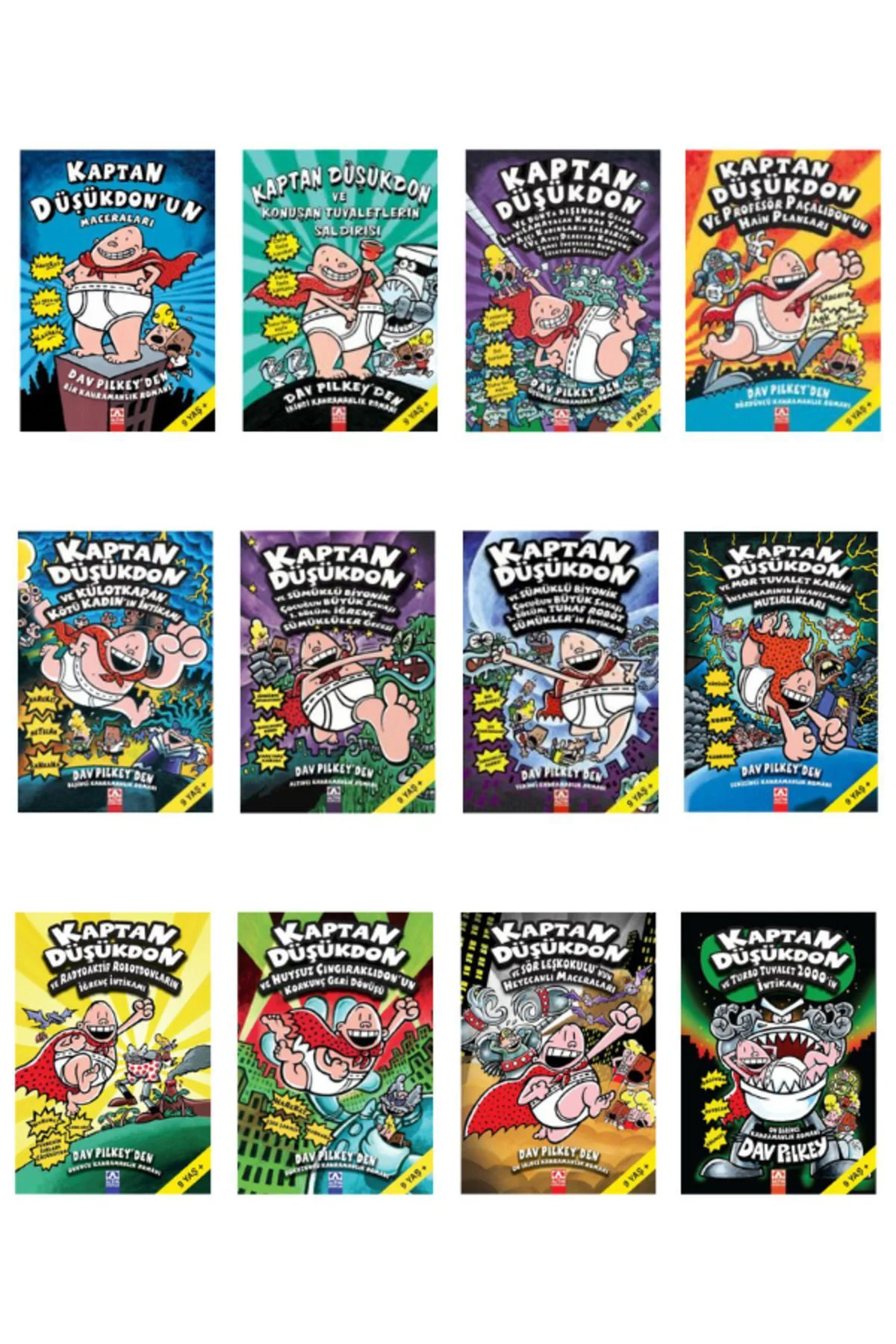 Kaptan Düşükdon Tam Set 12 Kitap | | Dav Pilkey | 9 Yaş Fiyatı, Yorumları ve Özellikleri
