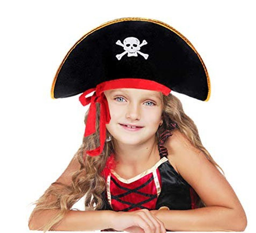 Kaptan Jack Kadife Çocuk Boy Korsan Şapkası TdrTR