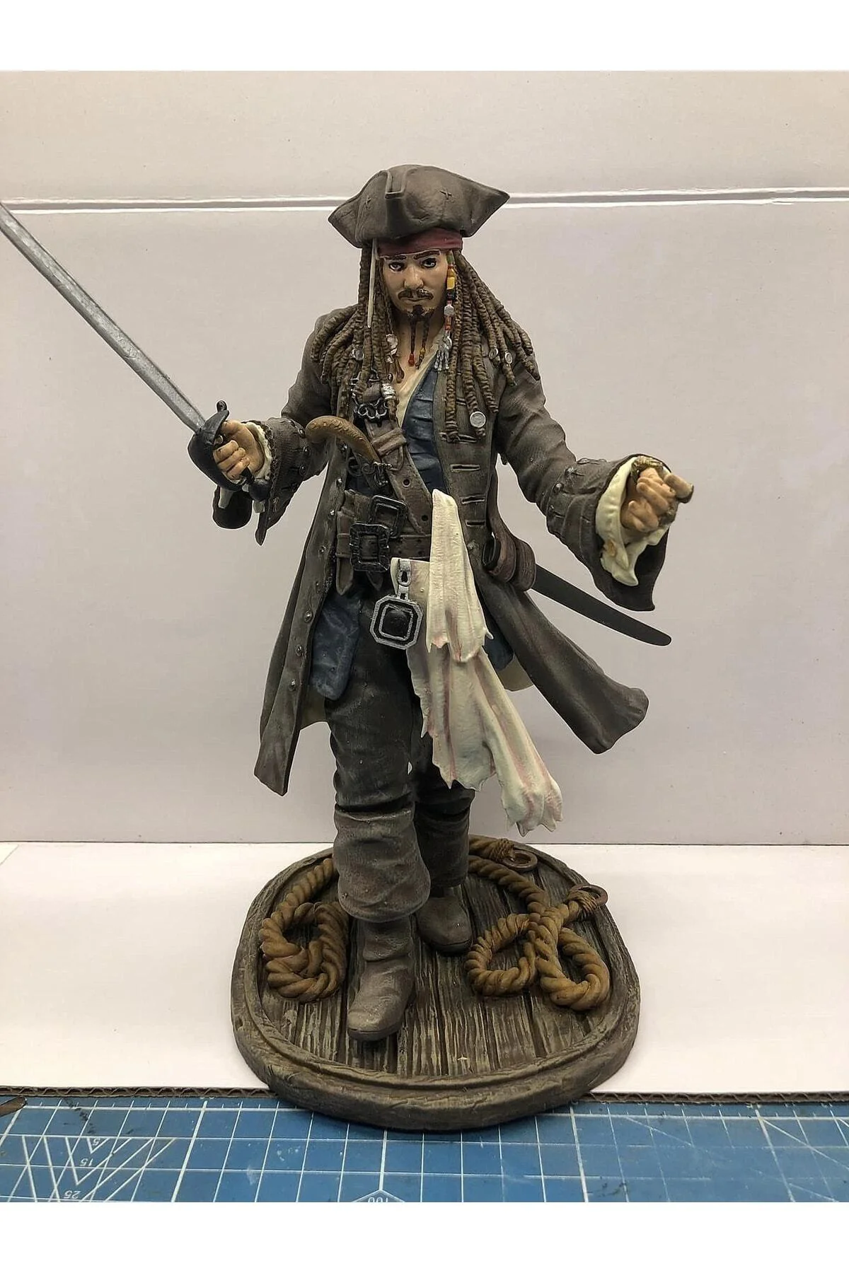 Kaptan Jack Sparrow Karayip Korsanları Boyalı Figür 23 Cm (büyük Boy