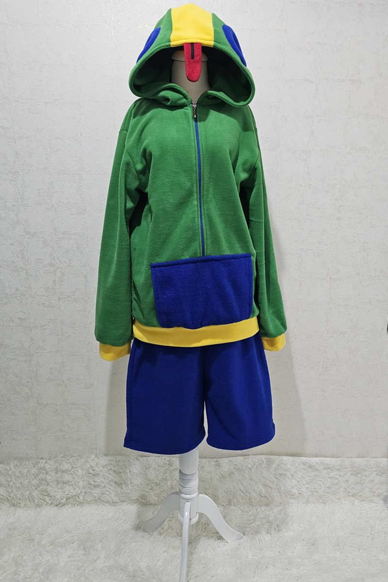 Kapüşonlu Cosplay Yeşil Kostüm Yetişkin | Video Oyunu Kapüşonlu Y