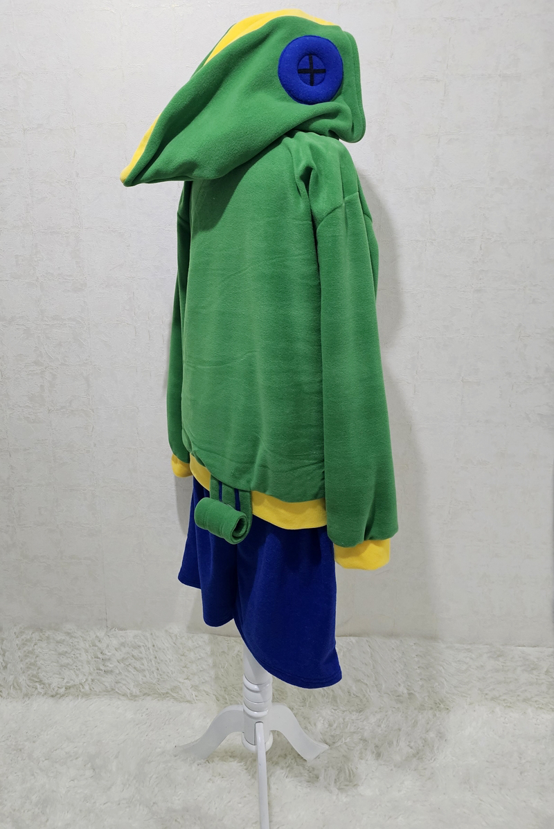 Kapüşonlu Cosplay Yeşil Kostüm Yetişkin | Video Oyunu Kapüşonlu Y