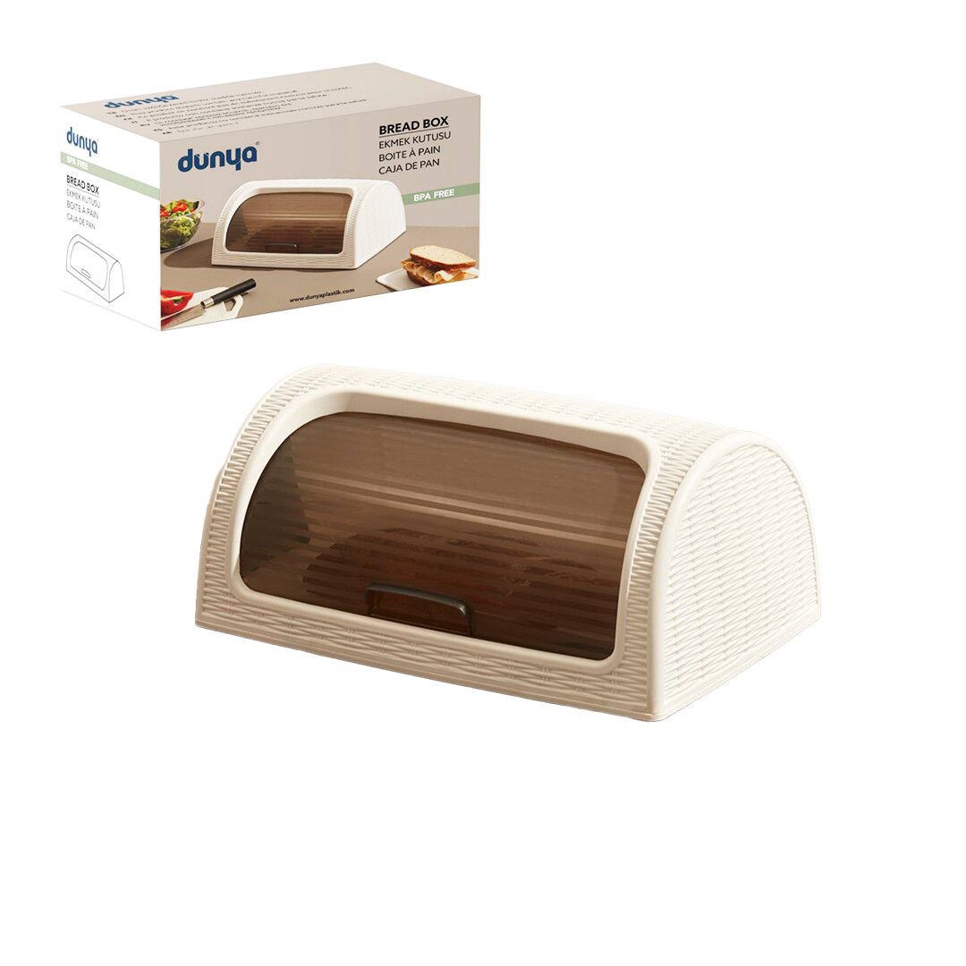 KAR BEYAZ EKMEK DOLABI KUTULU SÜRGÜLÜ KAPAK 420X274X180MM (4741)