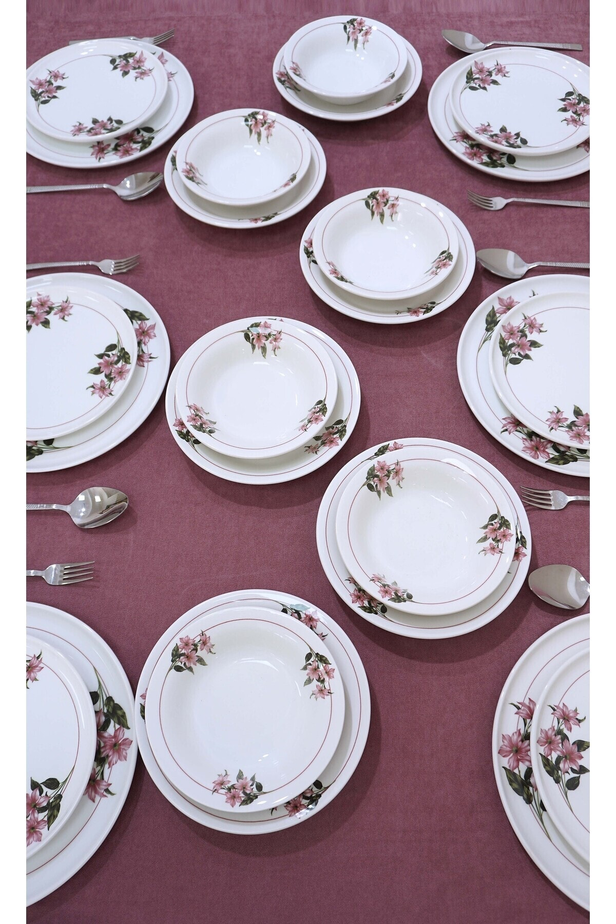 Kar Çiçeği Model 6 Kişilik 24 Parça Yemek Takımı