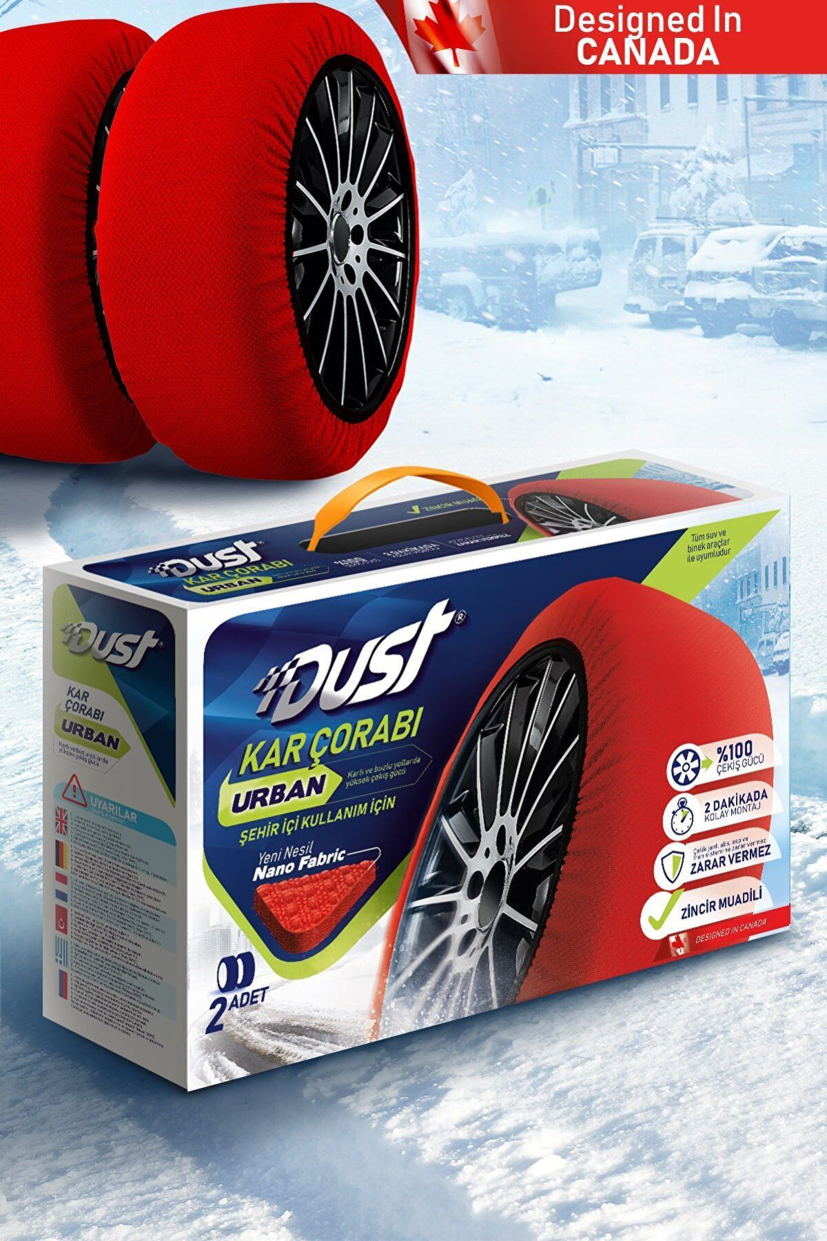 Kar Çorabı Uyumlu 225 65 Lastik R17 Jant Ölçülerine Uyumlu Yüksek