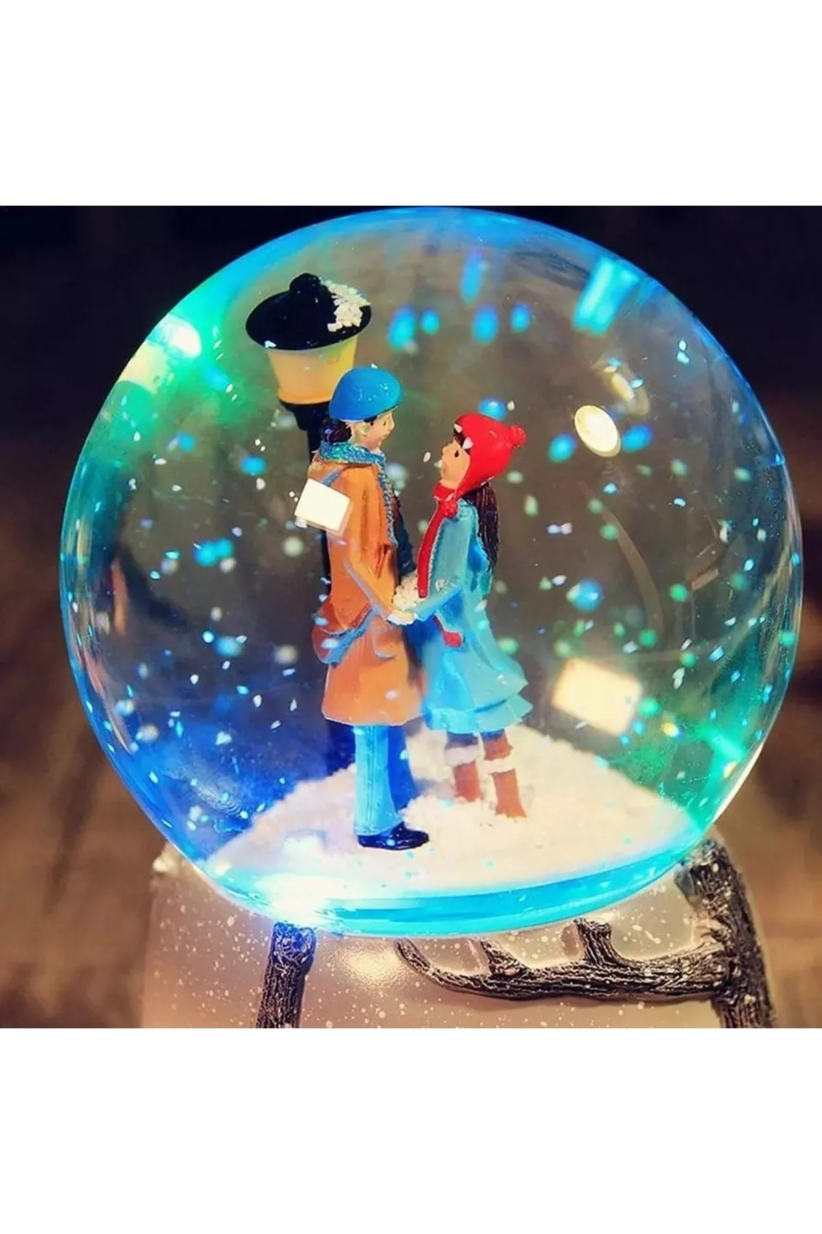 Kar küresi büyük boy sevgililer figürlü dekoratif süs eşyası - Hobi &amp; Eğlence - Hediyelik Ürünler