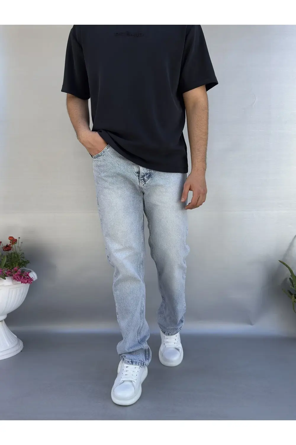 Kar Yıkamalı Baggy Pantolon