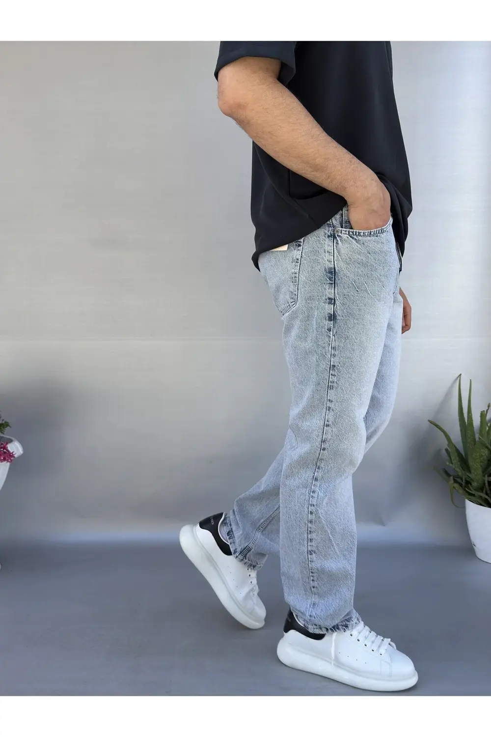 Kar Yıkamalı Baggy Pantolon