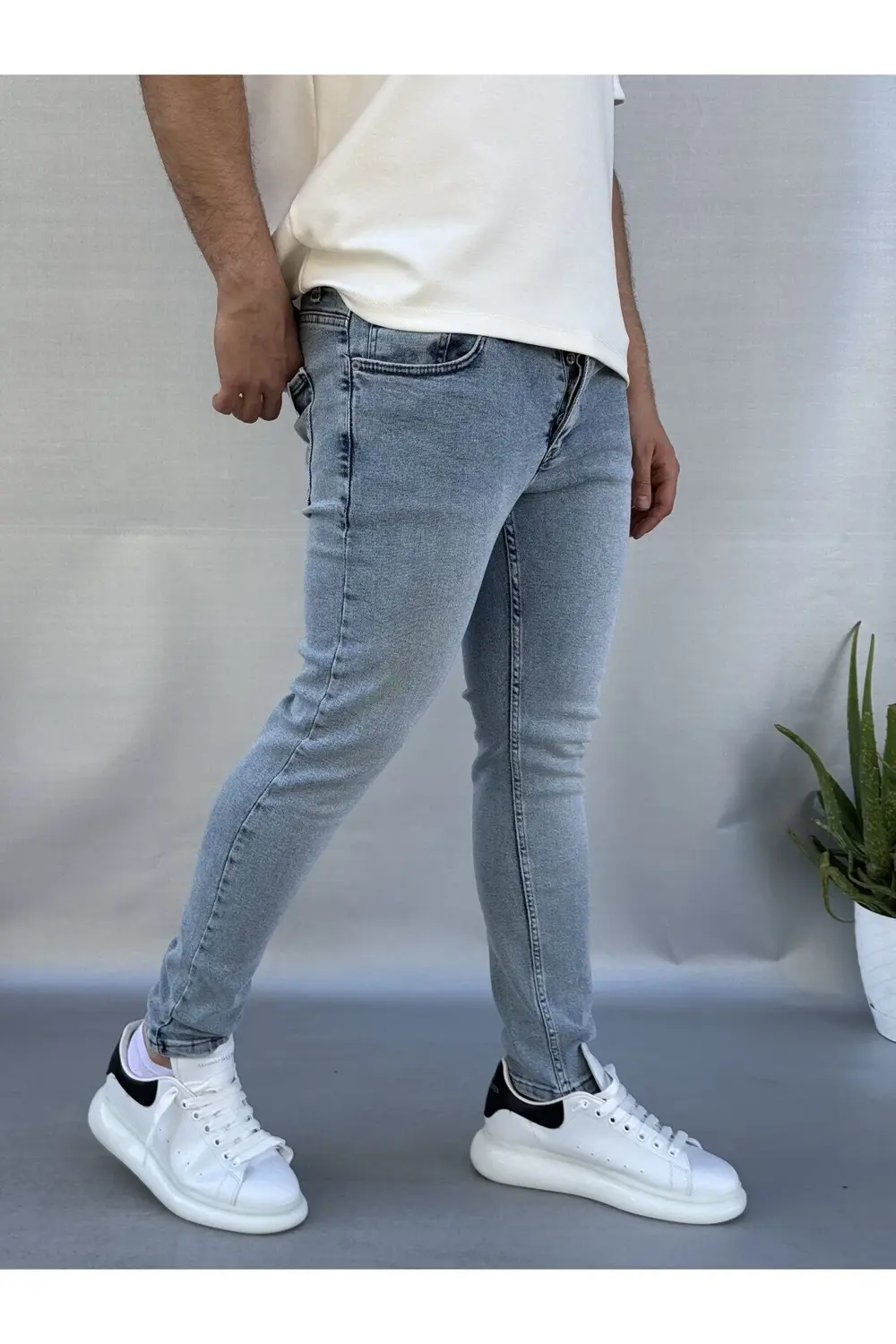 Kar Yıkamalı Skinny Pantolon