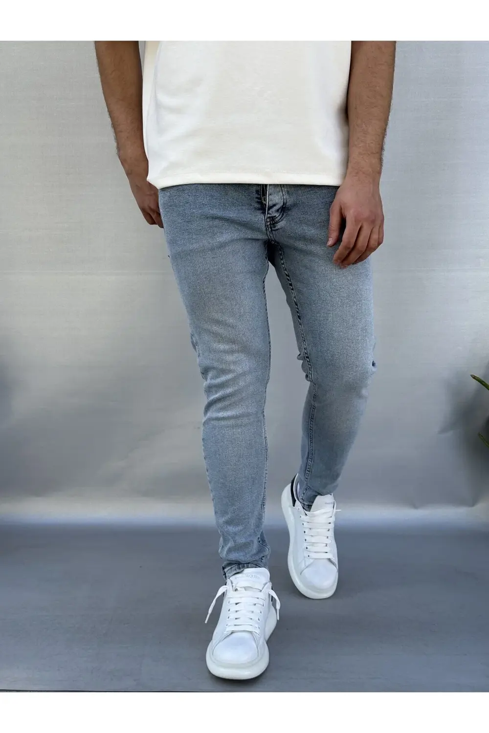 Kar Yıkamalı Skinny Pantolon