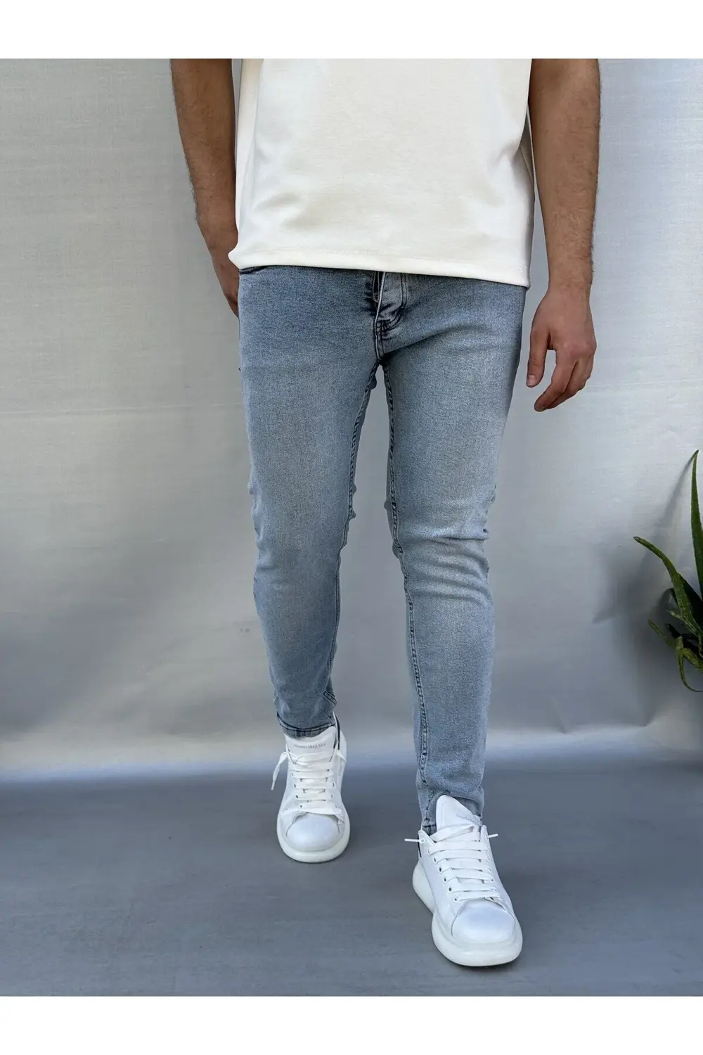 Kar Yıkamalı Skinny Pantolon