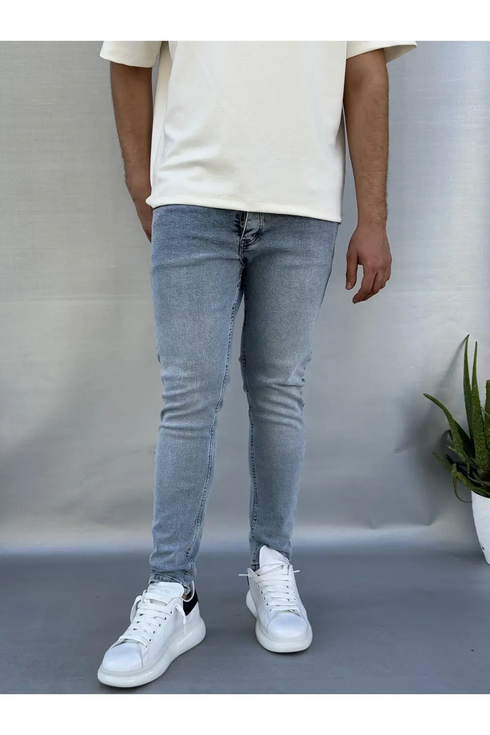 Kar Yıkamalı Skinny Pantolon