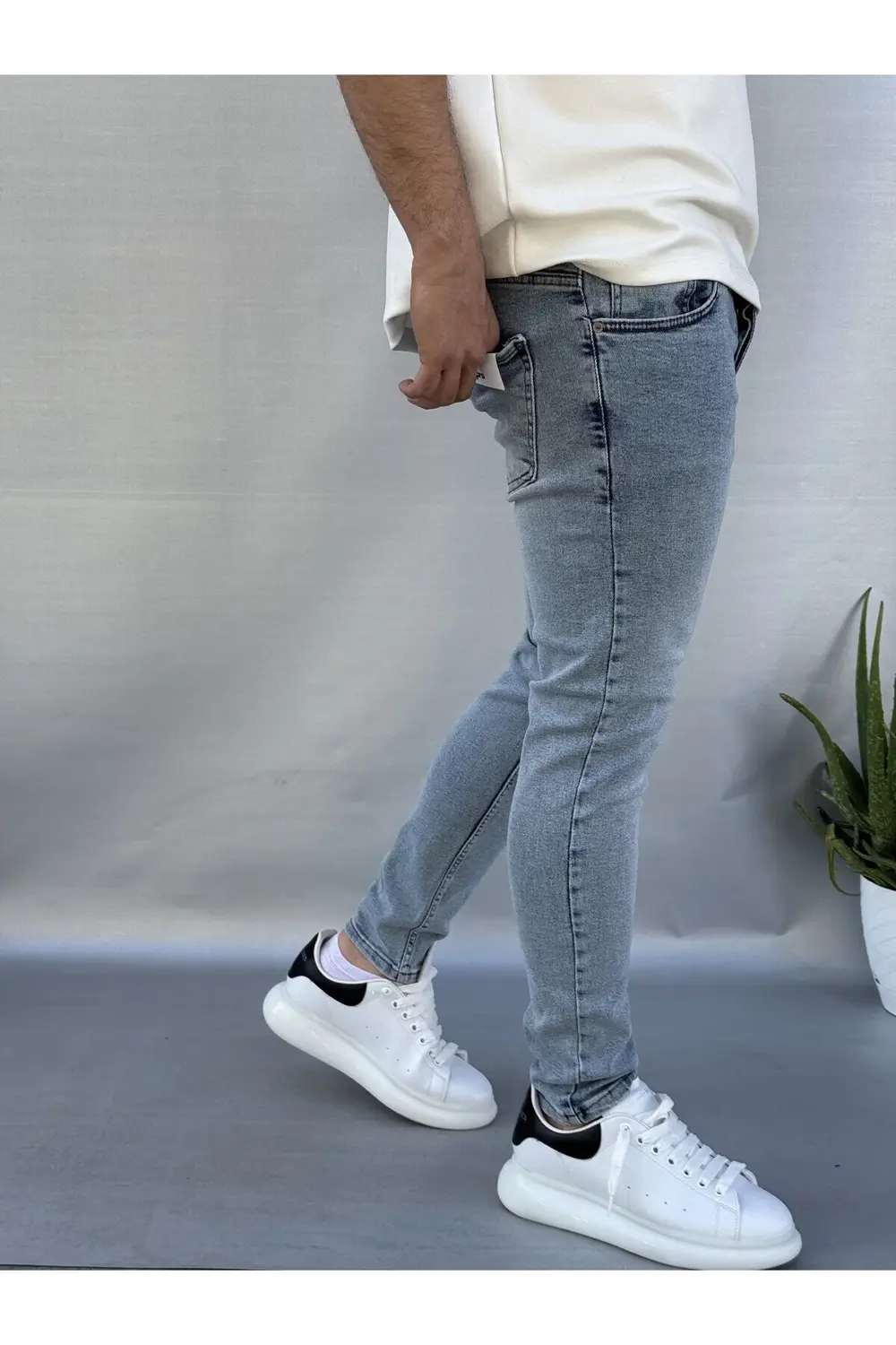 Kar Yıkamalı Skinny Pantolon