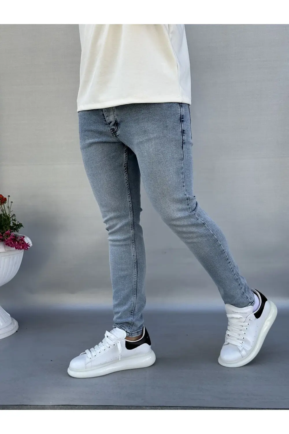Kar Yıkamalı Skinny Pantolon