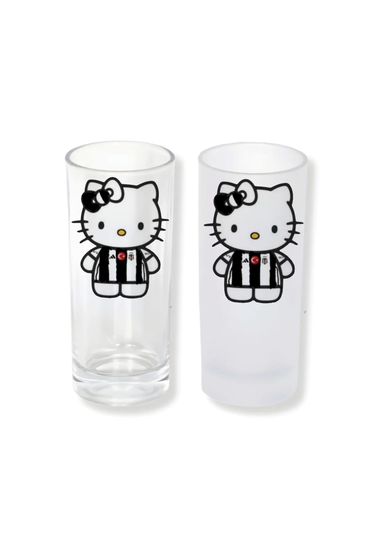 Kara Kartal Hello Kitty Buzlu / Buzsuz Seçenekli Rakı Bardağı – 1