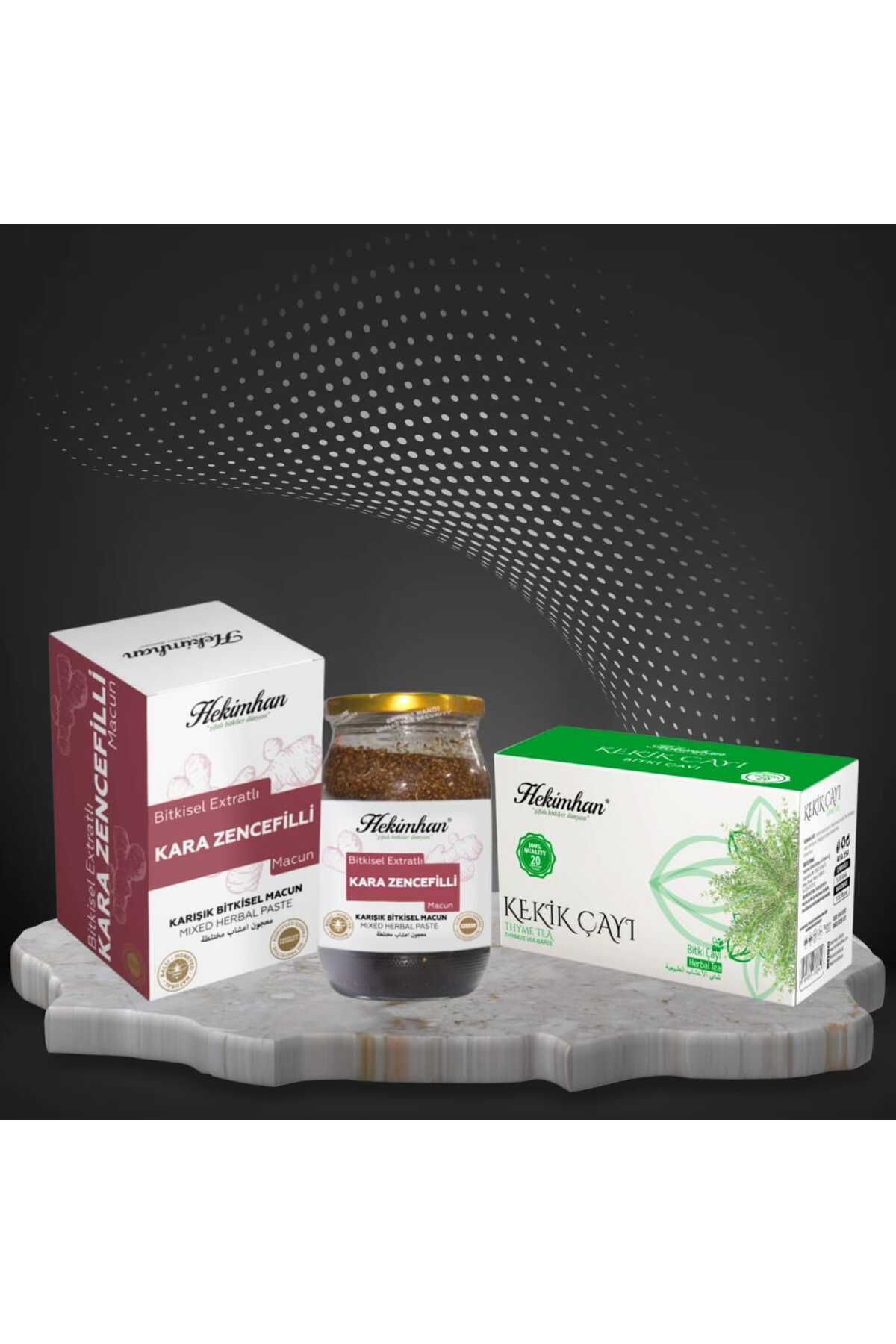 Kara Zencefilli Macun 420 gr ve Kekik Çayı 20'li ( Öksürüğe Karşı