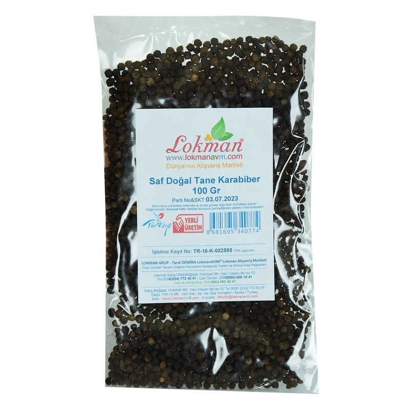 Karabiber Doğal Tane Saf 100 Gr - %100 Doğal Baharat Karabiber Doğal Tane Saf 100 Gr - %100 Doğal Baharat