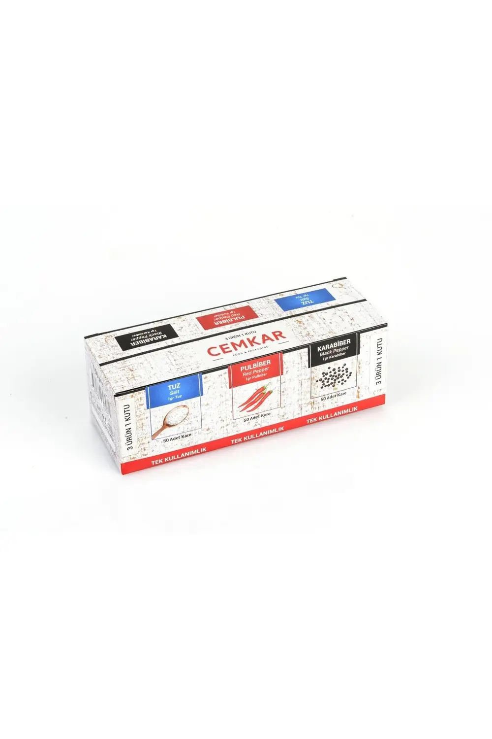 Karabiberxpulbiberxtuz 3 Ürün 1 Kutu / 3 X 50adet X 150gr