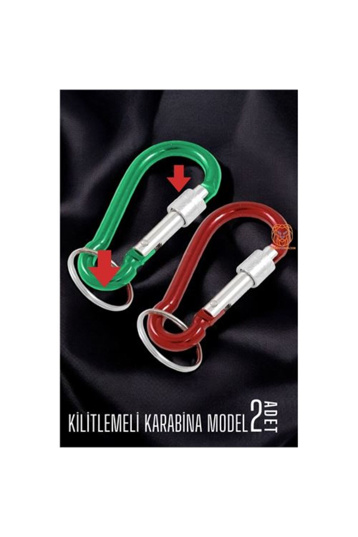 Modacar Karabina Model Kilitli Anahtarlik 2 Adet