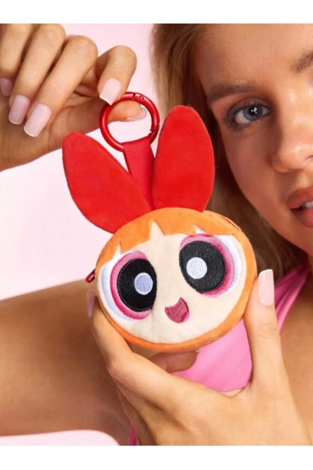 Karakterli Peluş Anahtarlık, Askılı Çanta Süsü ve Mini Figür Cüzdanı kırmızı Karakterli Peluş Anahtarlık, Askılı Çanta Süsü ve Mini Figür Cüzdanı kırmızı - Görsel 2