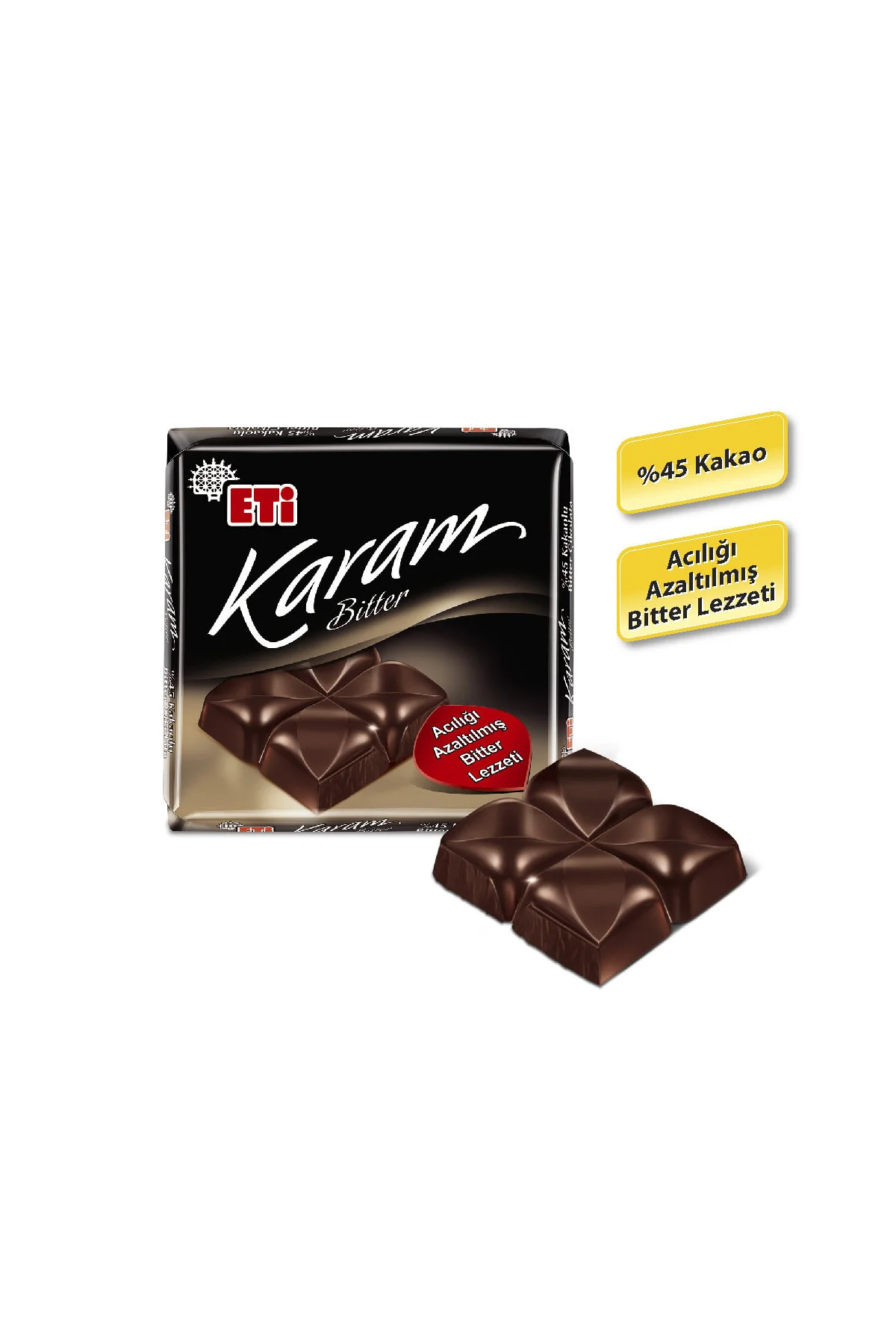 Karam %45 Kakaolu Bitter Çikolata 60 g x 6 Adet
