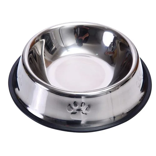 Karamelpet  Pati Desenli Çelik Mama ve Su Kabı 6 Oz 200 ml 15 cm