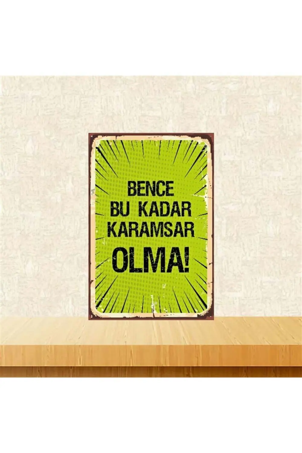 Karamsar Olma Retro Ahşap Poster